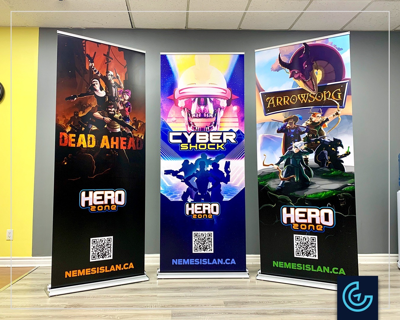 Impression de bannière, graphique murale/fenêtre et matériel de marketing