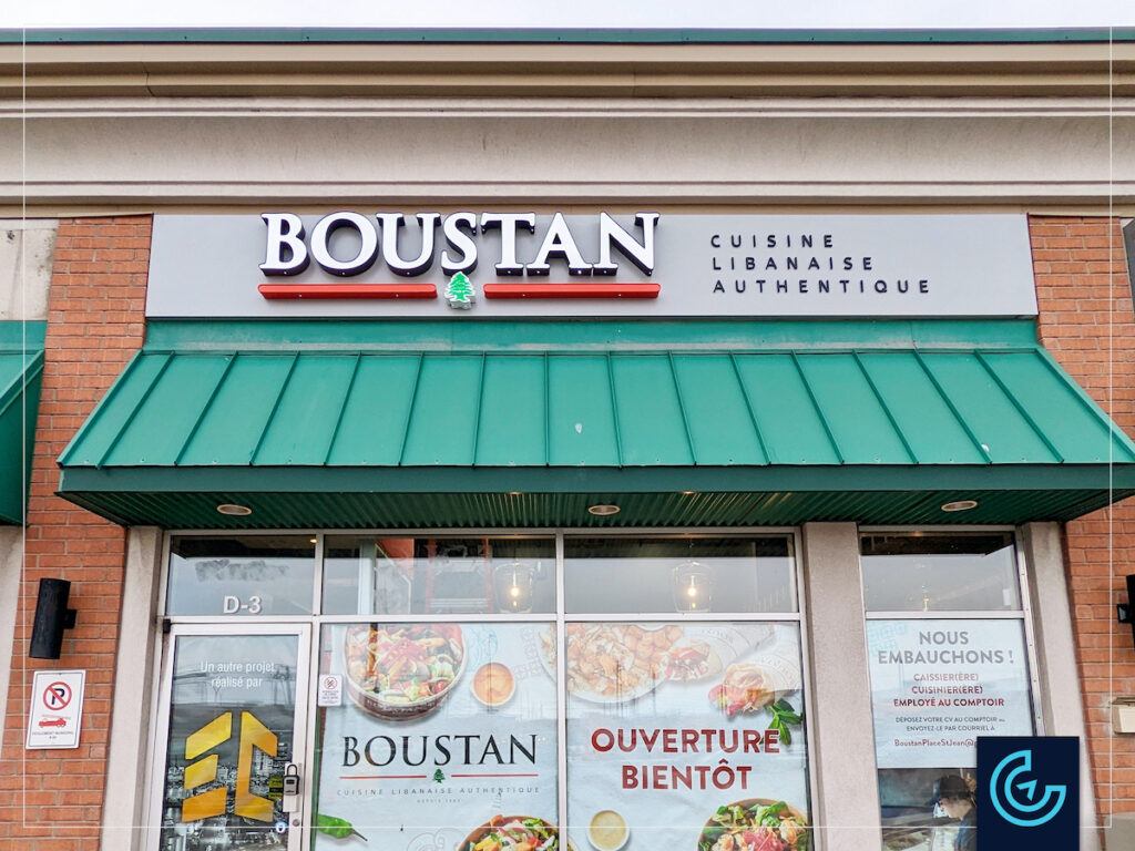 Enseigne commerciale lumineuse en style lettres channel pour le