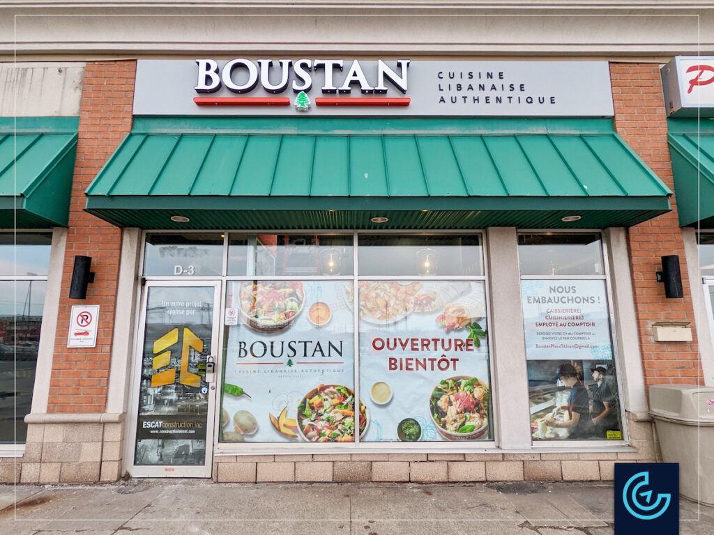 Enseigne commerciale lumineuse en style lettres channel pour le