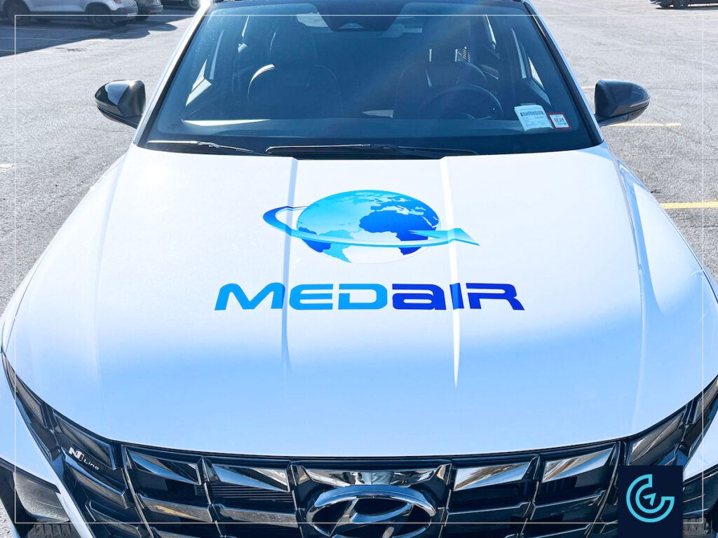 Lettering Suv Branding vehicle lettering on a SUV 2023 Hyundai Tucson Hybrid N-Line ...